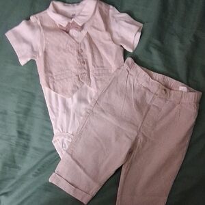 Baby White and Cream Outfit Set